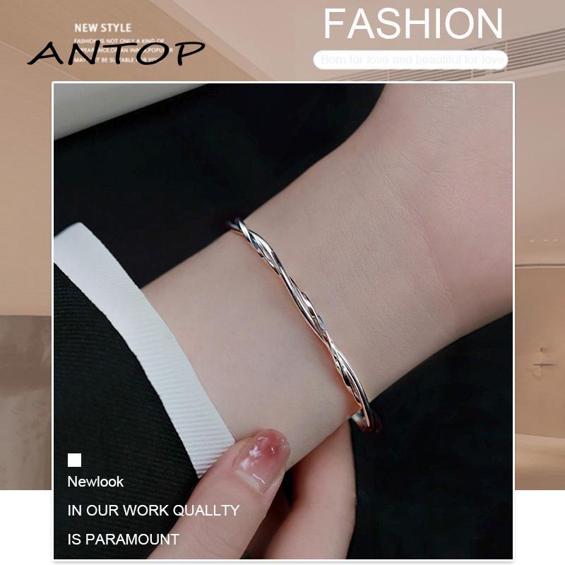 【Antop】 Double-layer Cinta Gelang Mobius Gelang Wanita Sterling Silver Desain Musim Panas Bermutu Tinggi