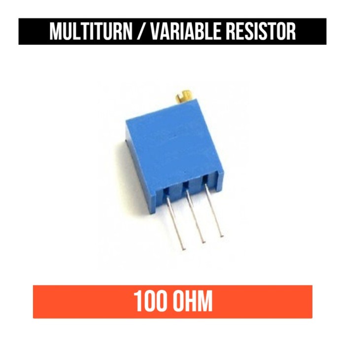 Multiturn Resistor 100 101 Ohm Trimpot Trimmer Potensiometer Variable