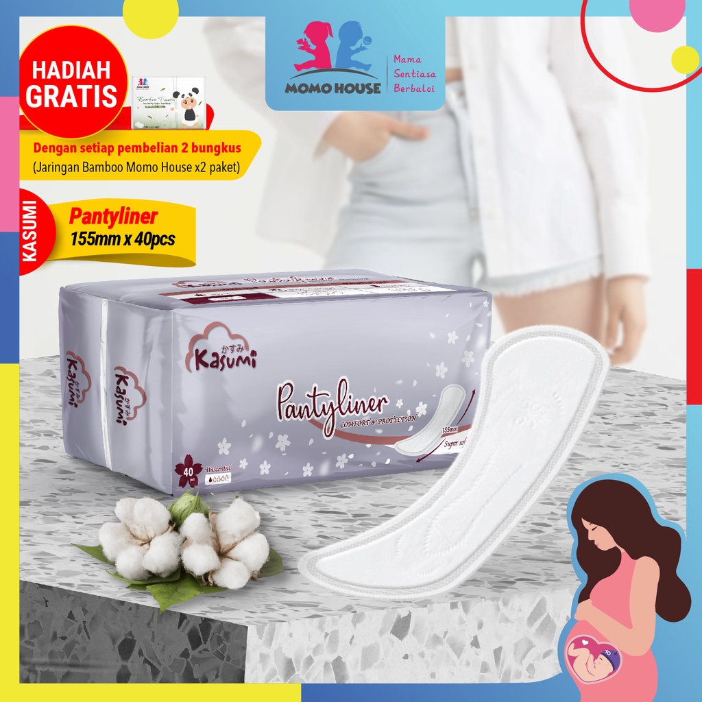 40Pcs MOMO HOUSE pantyliner pembalut bersalin pantyliner napkin pad pembalut melahirkan pantiliner maternity pad pembalut