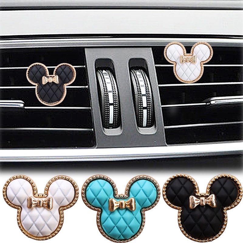 1pc Mickey Mouse Warna Acak Klip Ventilasi Outlet Mobil Kartun Lucu Klip Dekorasi Ac Auto Interior Aksesoris