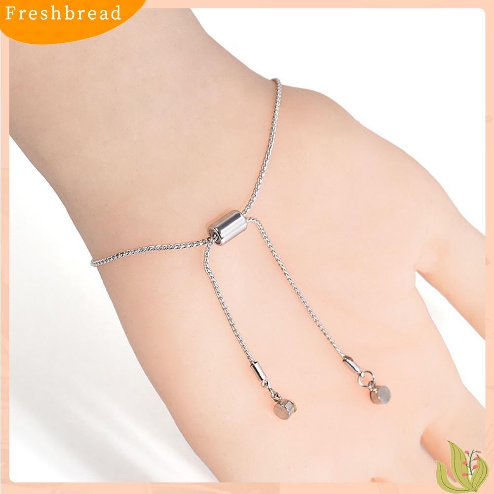 &lt; Freshbread &gt; Berlian Imitasi Minimalis Pave Bar Slider Gelang Cuff Bangle Wanita Perhiasan Pesta