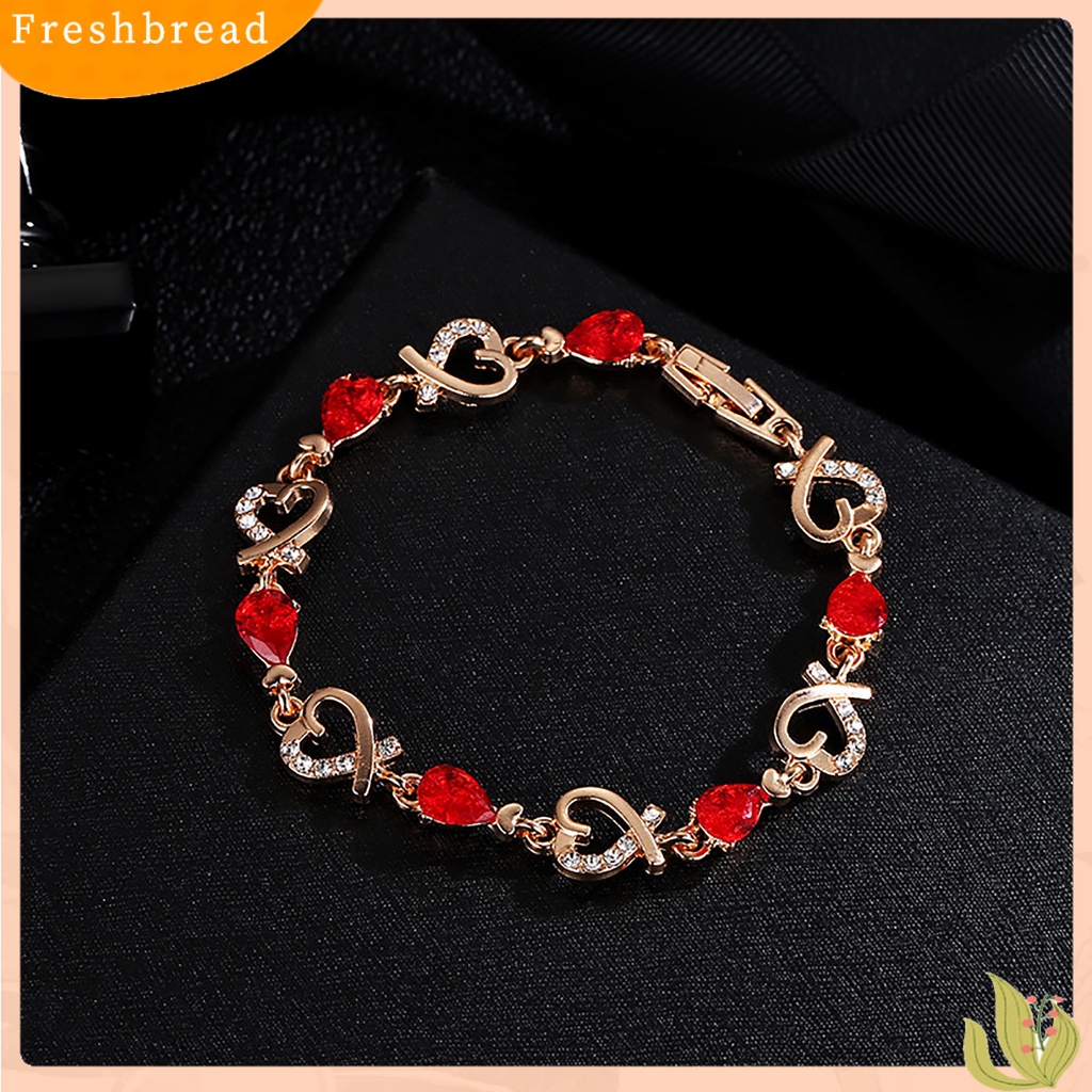 &lt; Freshbread &gt; Wanita Modis Berongga Bentuk Hati Liontin Bangle Gelang Pesta Pergelangan Tangan Perhiasan