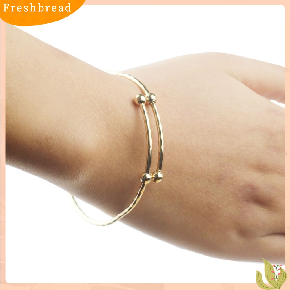 &lt; Freshbread &gt; Wanita Klasik Paduan Fashion Adjustable Gelang DIY Terbuka Bangle Perhiasan Hadiah