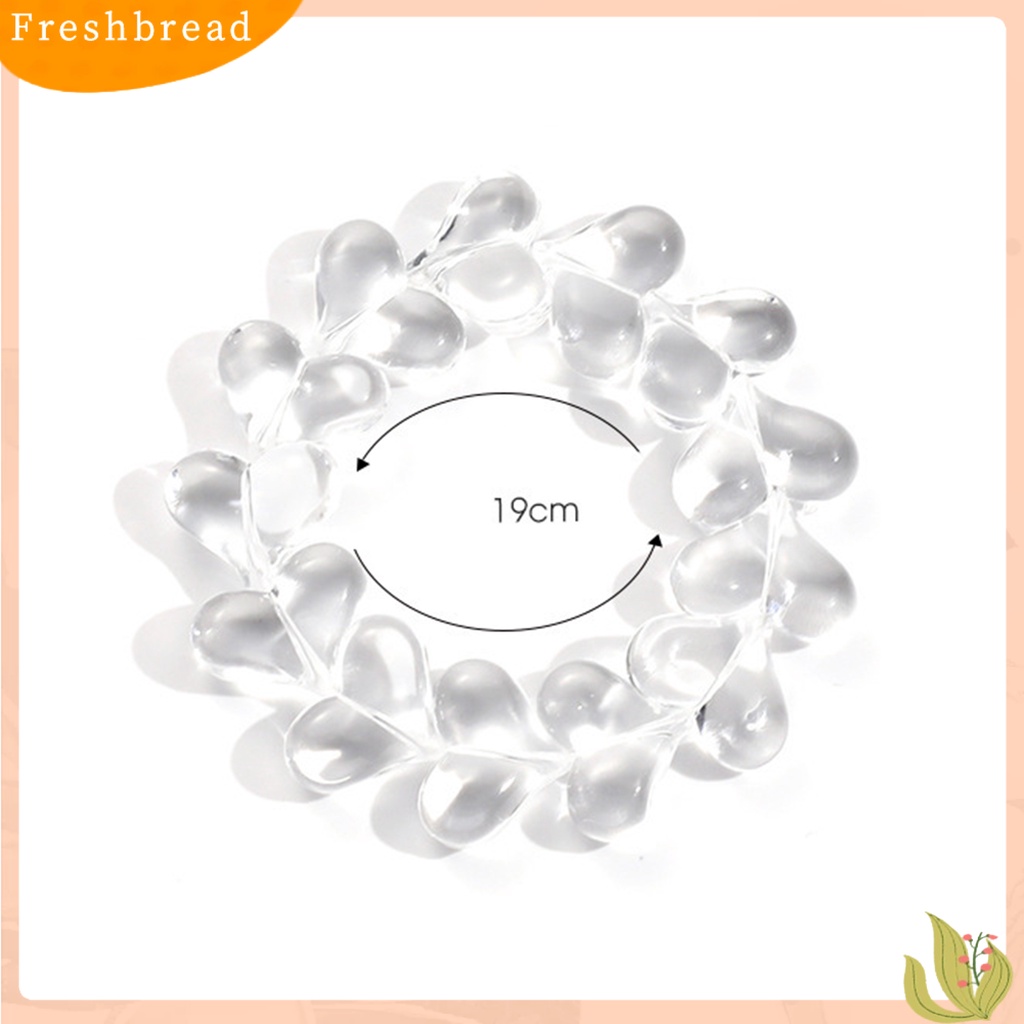 &lt; Freshbread &gt; Wanita Gelang Pengerjaan Halus Berbentuk Hati Transparan Buatan Tangan Minimalis Dekorasi Akrilik Wanita Faux Kristal Beads Bracelet Perhiasan Aksesori