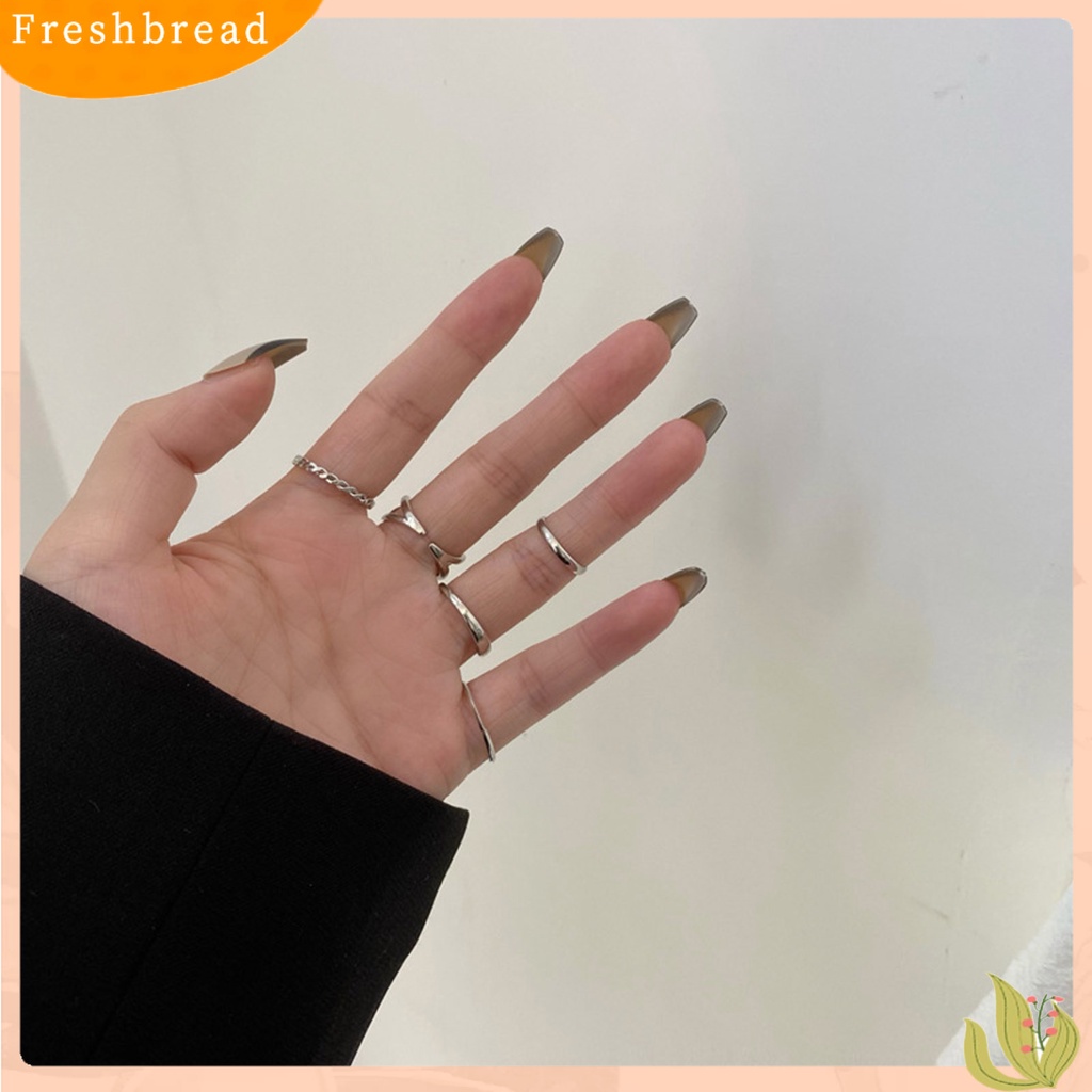 &lt; Freshbread &gt; 5pcs Cincin Jari Set Cincin Jari Anti Alergi Wearable Alloy Vintage Untuk Hadiah