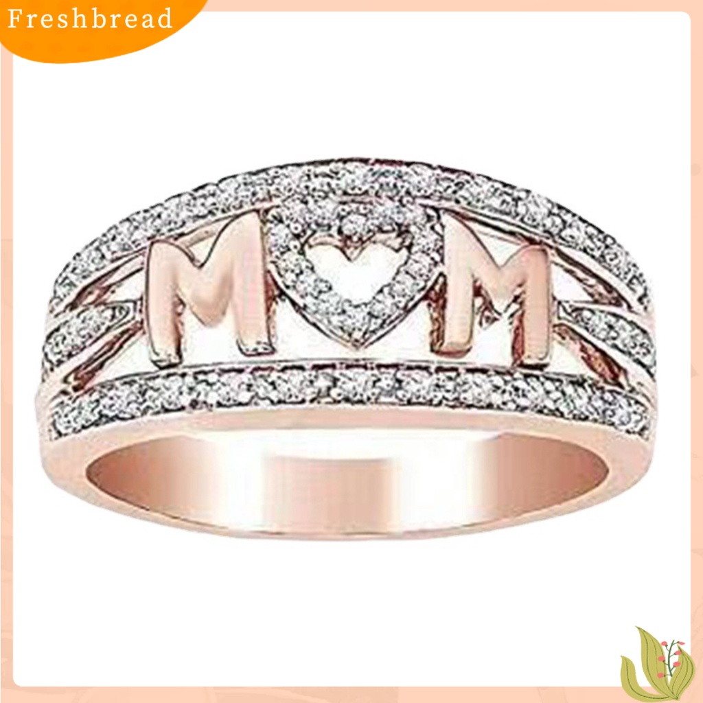 &lt; Freshbread &gt; Lady Finger Ring Indah Berlian Imitasi Alloy Stainless Female Ring Untuk Ibu