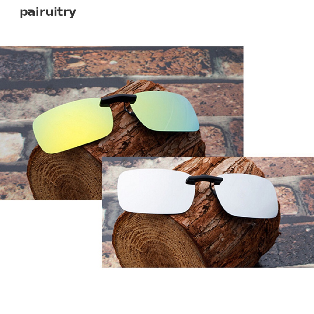 Prt Polarized Clip On Kacamata Mengemudi Sunglasses Day Vision UV400 Lensa Night Vision PRT