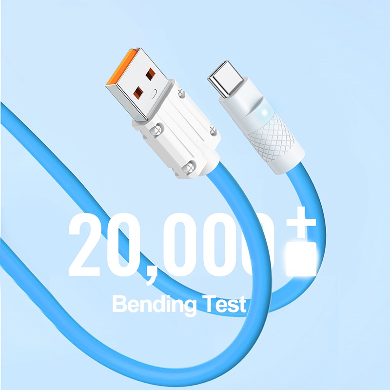 Kabel Data Mikro USB Ke Tipe-C TPE Silicone Fast Charging Cable Untuk Xioami