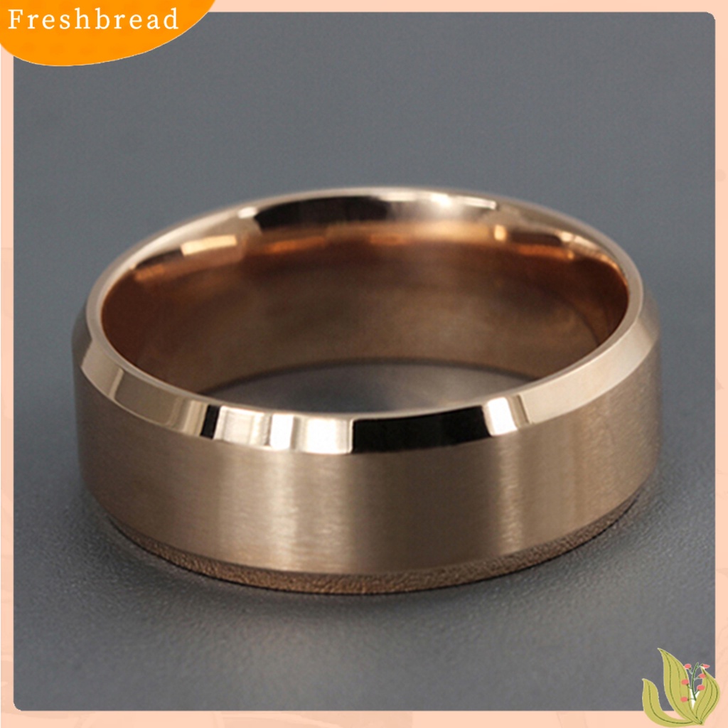 &lt; Freshbread &gt; Cincin Punk Keren Nyaman Dipakai Cincin Pita Lebar Baja Titanium Kreatif Sederhana Untuk Cocktail Bar Club