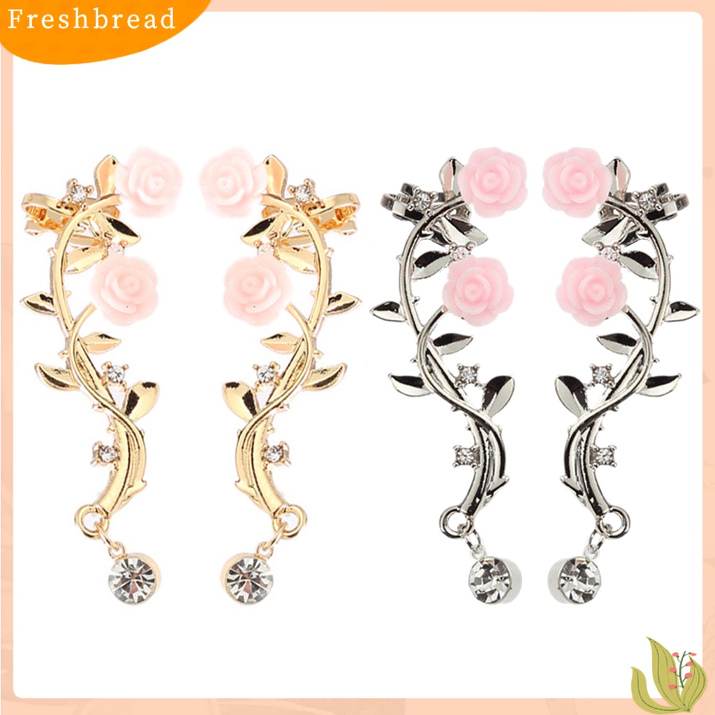 &lt; Freshbread &gt; Anting Cantik Pendaki Crawler Bunga Mawar Anting Cabang