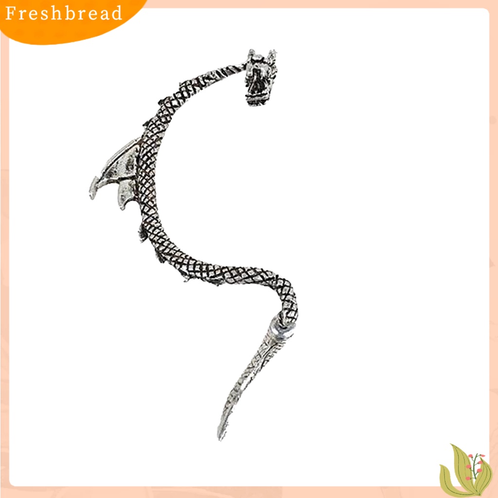 &lt; Freshbread &gt; 1Pc Anting Lilit Telinga Punk Retro Gaya Bahan Alloy Bentuk Naga