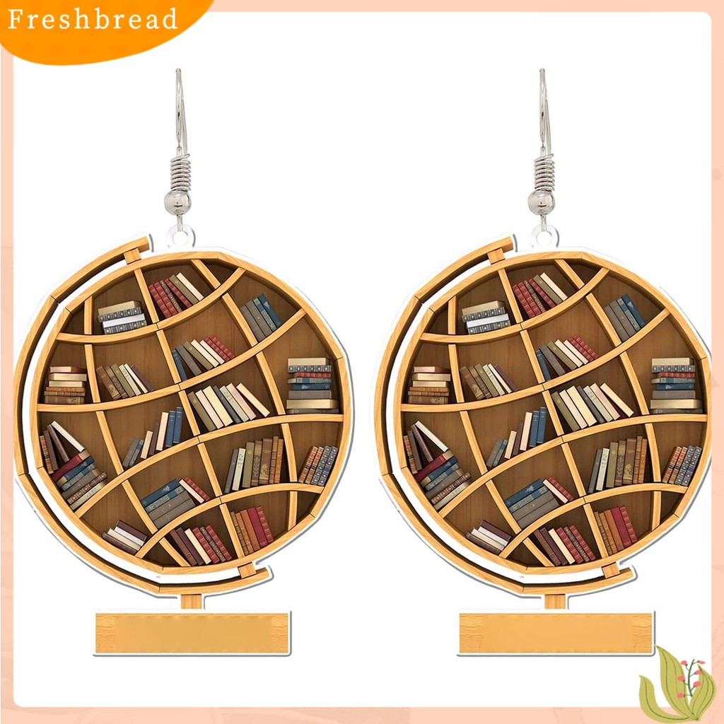 &lt; Freshbread &gt; 1pasang Tindik Unik Serbaguna Drop Earrings Vintage Book Lover Heart Librarian Hook Earrings Aksesoris Perhiasan