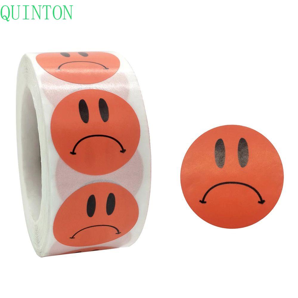 QUINTON Girls Smiling Face Stickers Children Reward Stickers Stationery Sticker Laptop Car Kids Toys Teacher Phone/Multicolor