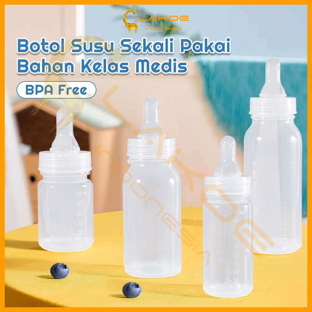 Lakoe Botol susu Disposable/Steri bottle bayi/Triangle Feeding Bottle BPA free/Baby Milk feeding Bottle