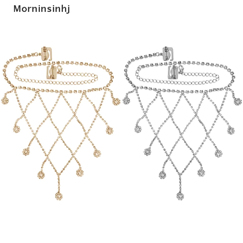 Mornin 1PC Sexy Mesh Pendant Tali Bahu Wanita Perhiasan Berlian Imitasi Harness id