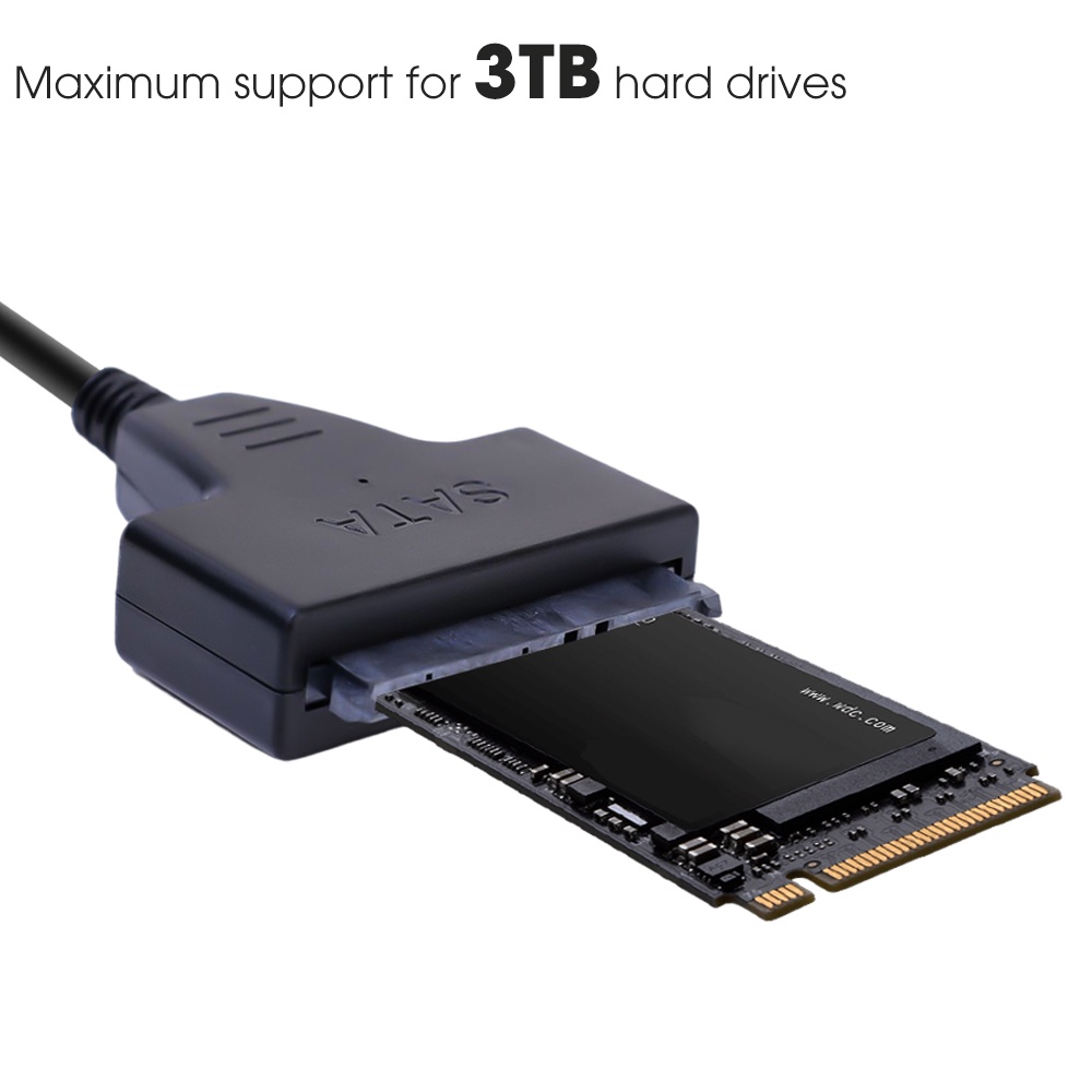 Dual-head USB2.0 to SATA Easy Drive Line/0.34m USB SATA Cable Converter Hard Drive Adapter/Untuk SSD 2.5/3.5 inch/HDD Laptop/Komputer Aksesoris