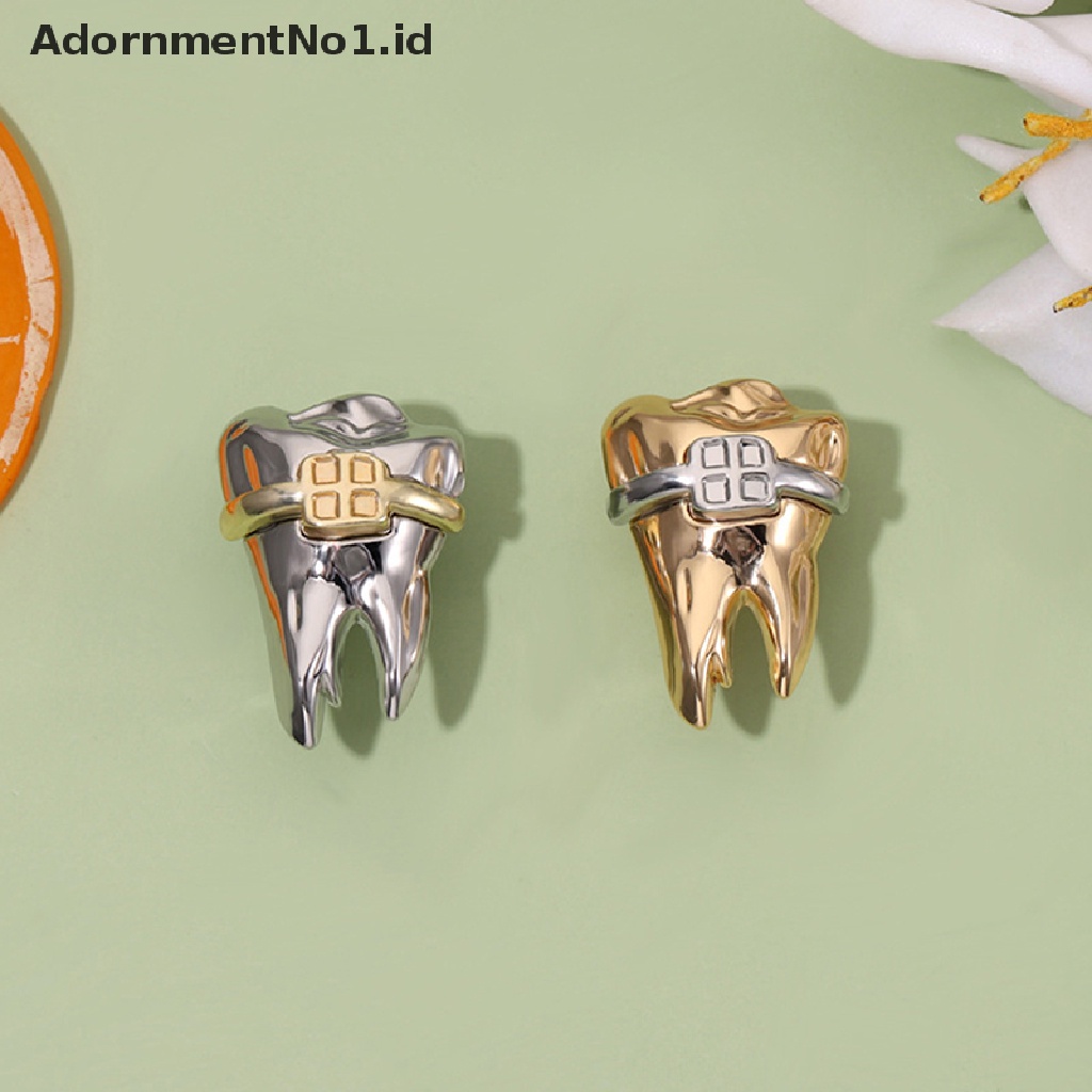 [AdornmentNo1] Unisex Care Tooth Bros Pin Kerah Ransel Seragam Ornamen [ID]