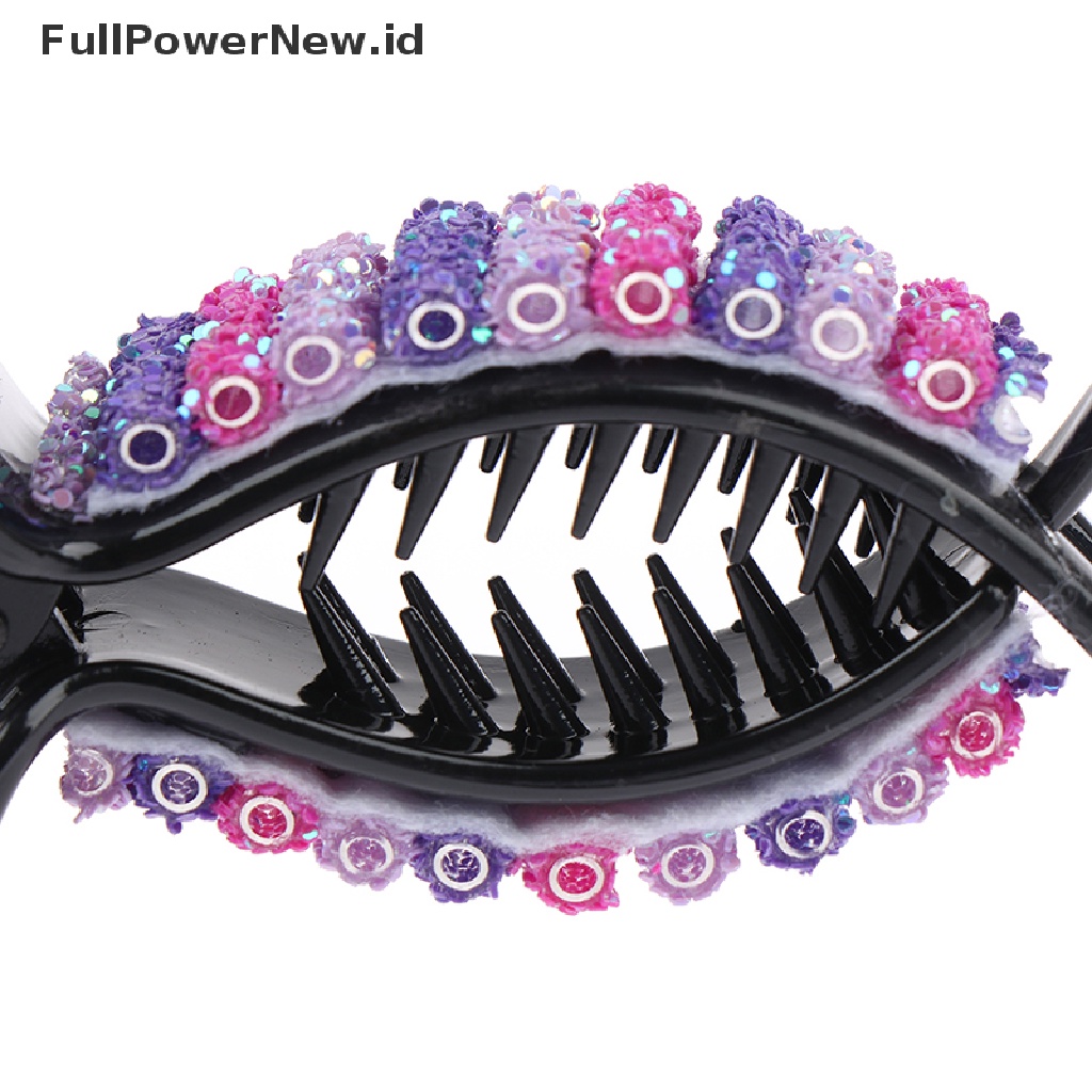 Power 1X Rain Hair Claw Clips Kepiting Besar Ponytail Sanggul Jepit Rambut Hairpin Hiasan Kepala ID