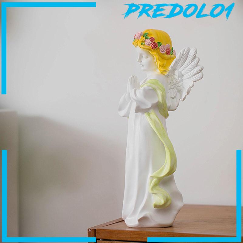 [Predolo1] Patung Malaikat Gadis Berdoa Cherub Figurines Ruang Tamu Resin Patung Hadiah