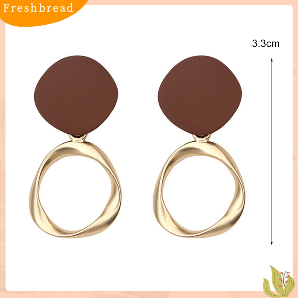 {In Stock} 1pasang Indah Wanita All-match Bentuk Geometris Telinga Stud Anting Perhiasan Aksesori