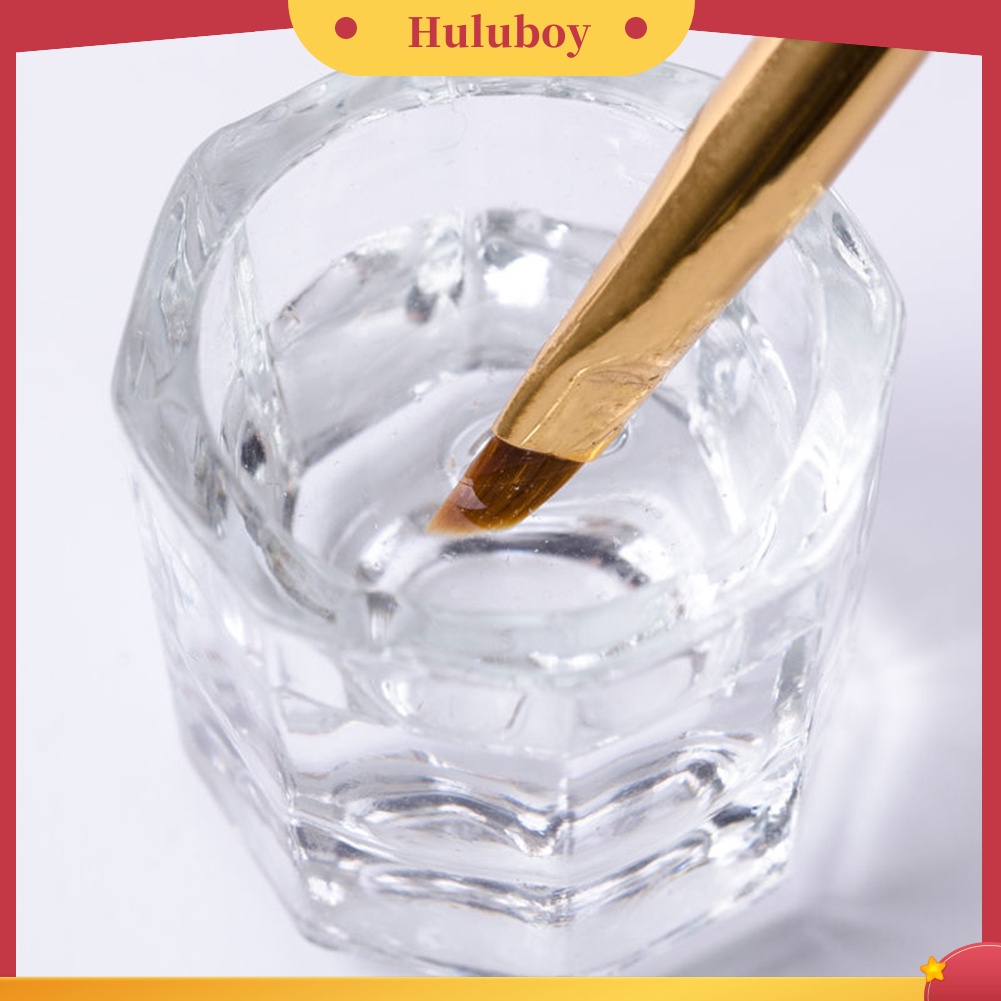 {In Stock} Wadah Piring Dappen Gelas Bentuk Oktagonal Untuk Serbuk Cair Nail Art Arcylic