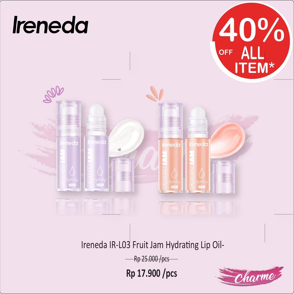 (READY &amp; ORI) IRENEDA Fruit Jam Hydrating Lip Oil Lip Gloss IR-L03