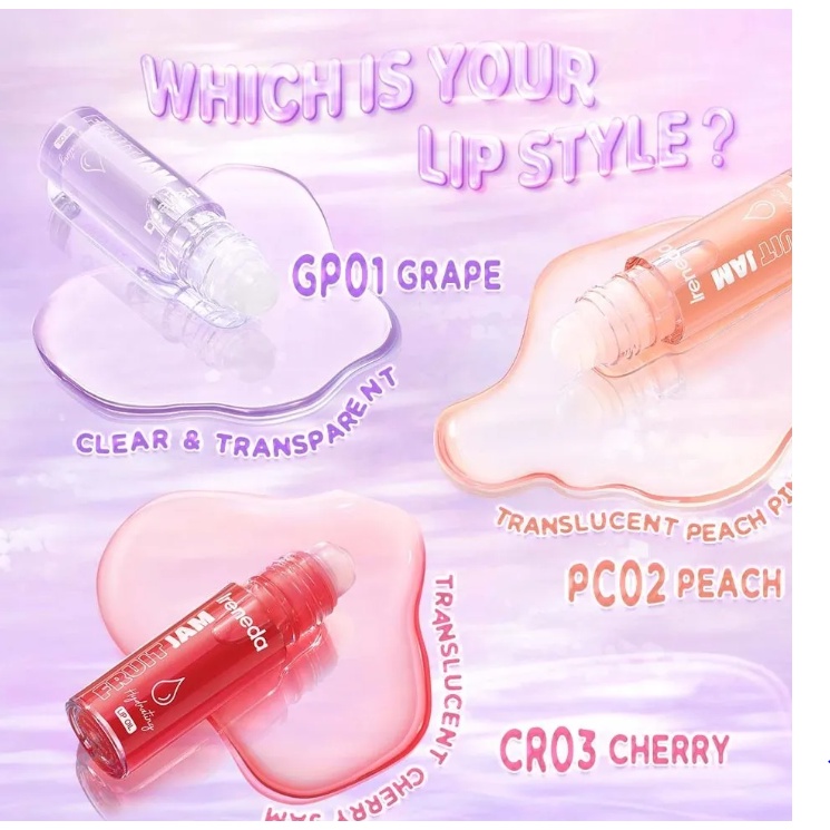 (READY &amp; ORI) IRENEDA Fruit Jam Hydrating Lip Oil Lip Gloss IR-L03