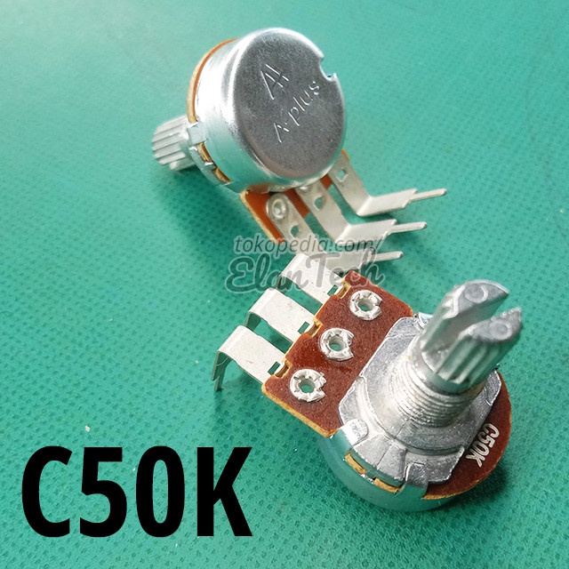 C50k Potensio A-Plus Vertikal Mono Pendek Potensiometer 50kC ElanTech