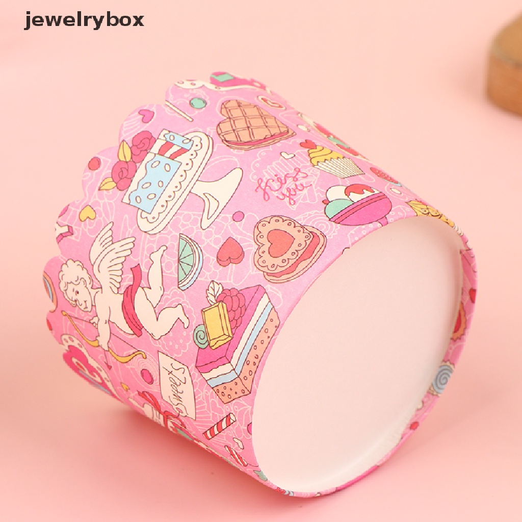 [jewelrybox] 50pcs/set Muffin Cupcake Paper Cups Pastry Wrapping Paper Cupcake Baking Cup Butik