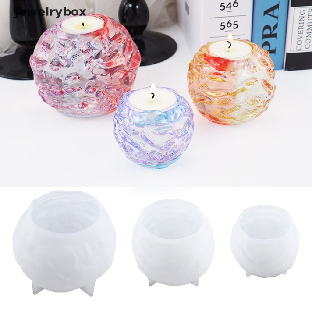 [jewelrybox] Tidak Teratur Sphere Holder Cermin Silikon Cetakan DIY Kristal Epoxy Resin Butik