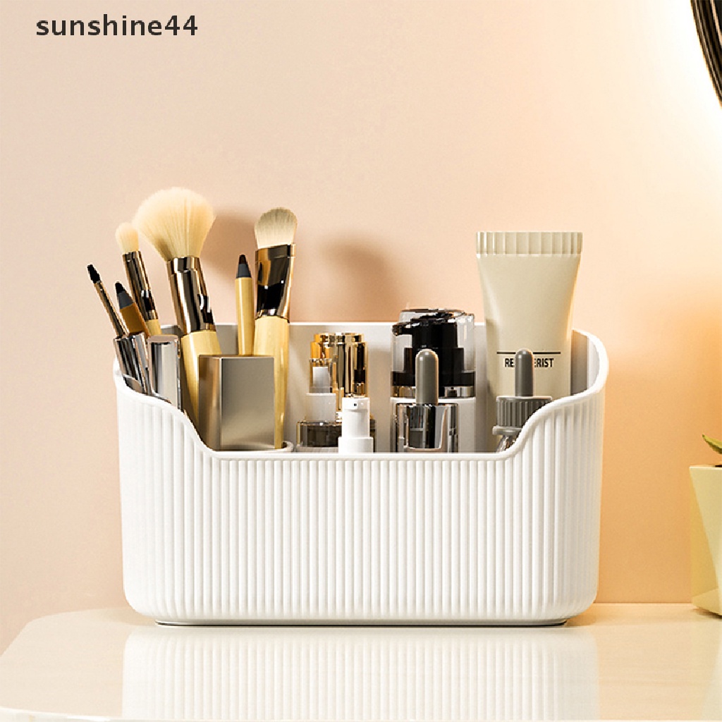 Sunshine Kotak Penyimpanan Kosmetik Desktop Toiletries Cotton Swab Container Organizer Case ID