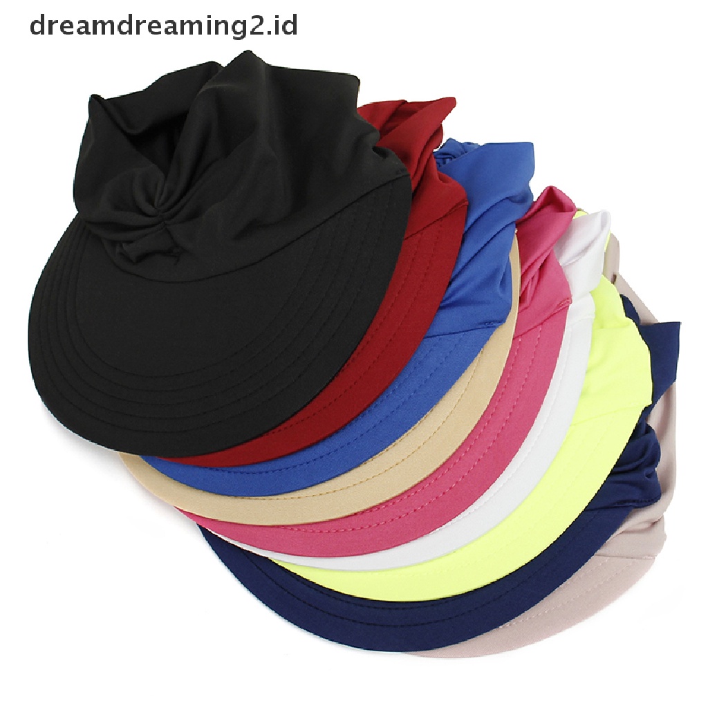 (hot) Topi Dewasa Lentur Untuk Wanita Anti UV Wide Brim Visor Hat Mudah Dibawa//