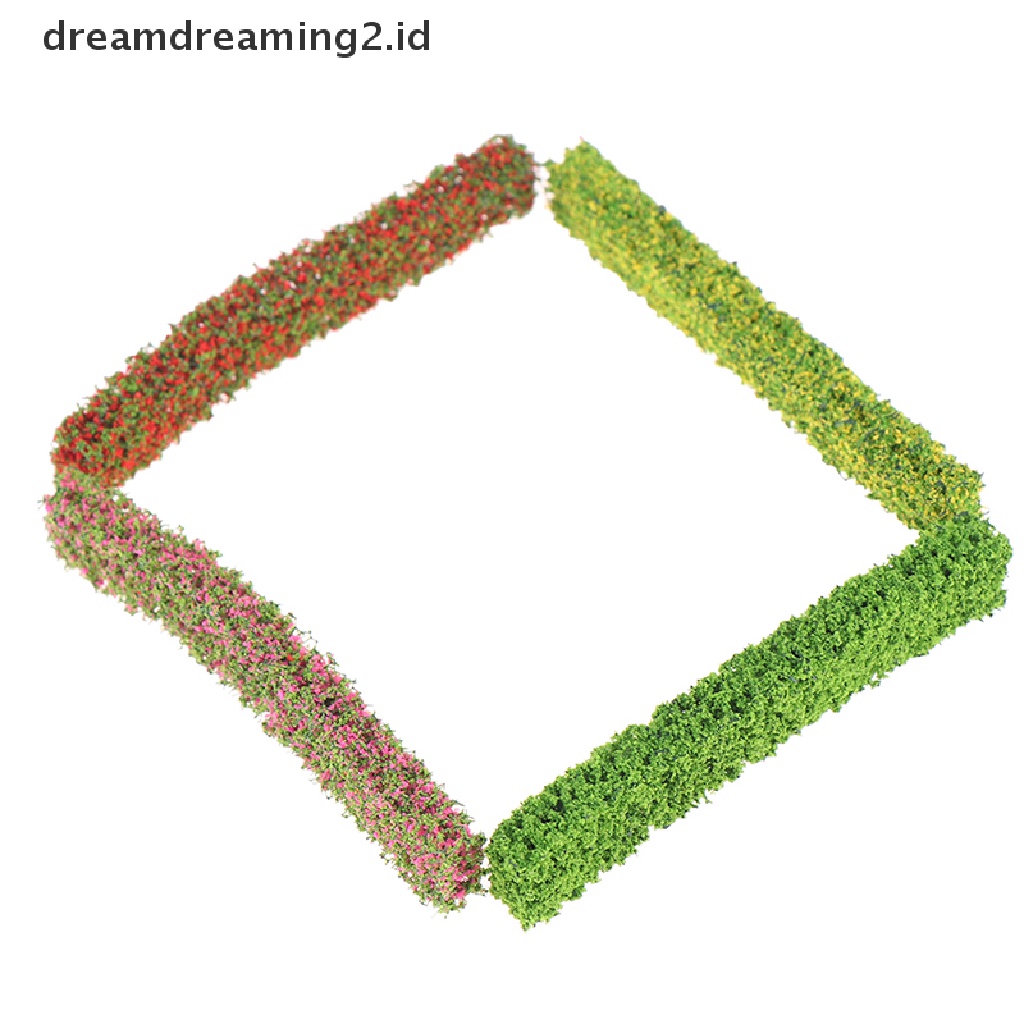 (hot) 2pcs Strip Perdu Meja Pasir Hijau Model Miniatur Simulasi Pagar Rumput DIY//
