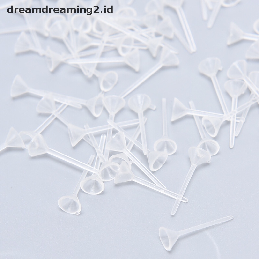 (hot) 500pcs/lot Plastik Kosong Datar/Cup Stud Earring Pin Pad Anting Membuat Perhiasan//