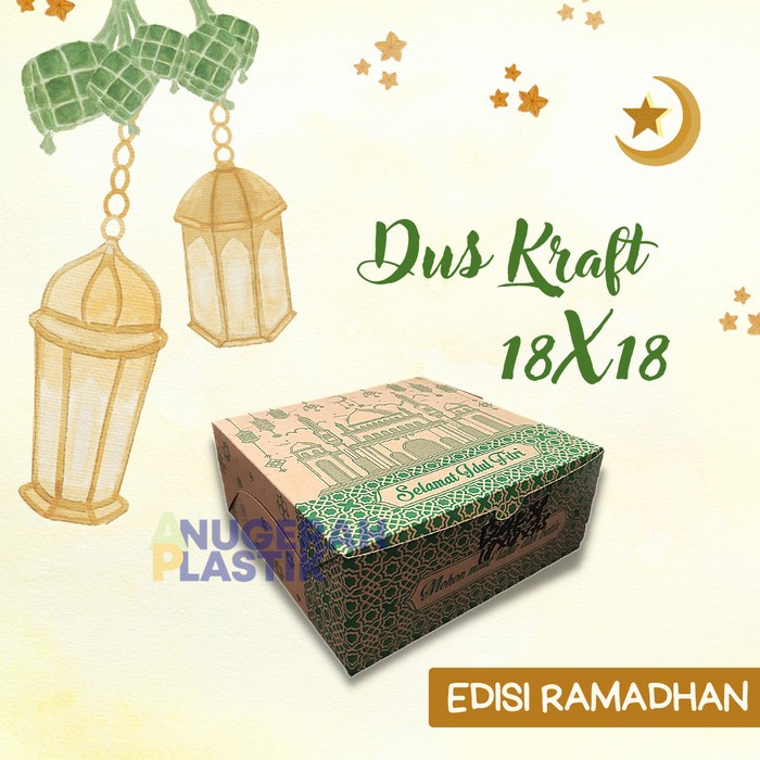 

Dus Kraft Edisi Ramadhan UKuran 20x20 Dan 18x18/ Dus Nasi Lebaran