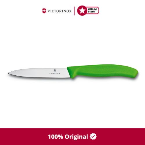 Victorinox 10 Cm Pisau Paring - Hijau Pisau Dapur Kecil  Piso Stainless Steel Tajam  Paring Knife  Peralatan Masak  Perlengkapan Dapur  Kitchenware