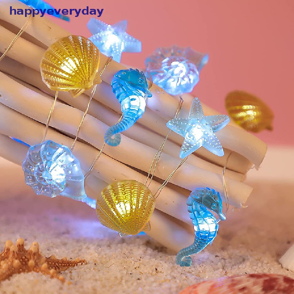 [happy] Ocean Series Lampu Led String 2m Kuda Laut Seastar Fairy Light Dekorasi Natal [ID]