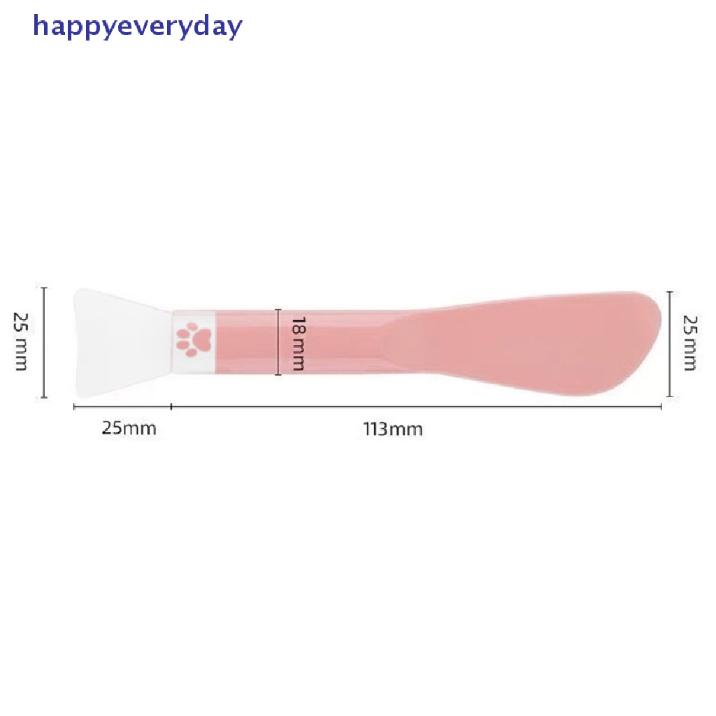 [happy] 1/5pcs Brush Masker Wajah Dua Kepala Bahan Silikon Untuk Wajah Dioleskan Lumpur Clay [ID]