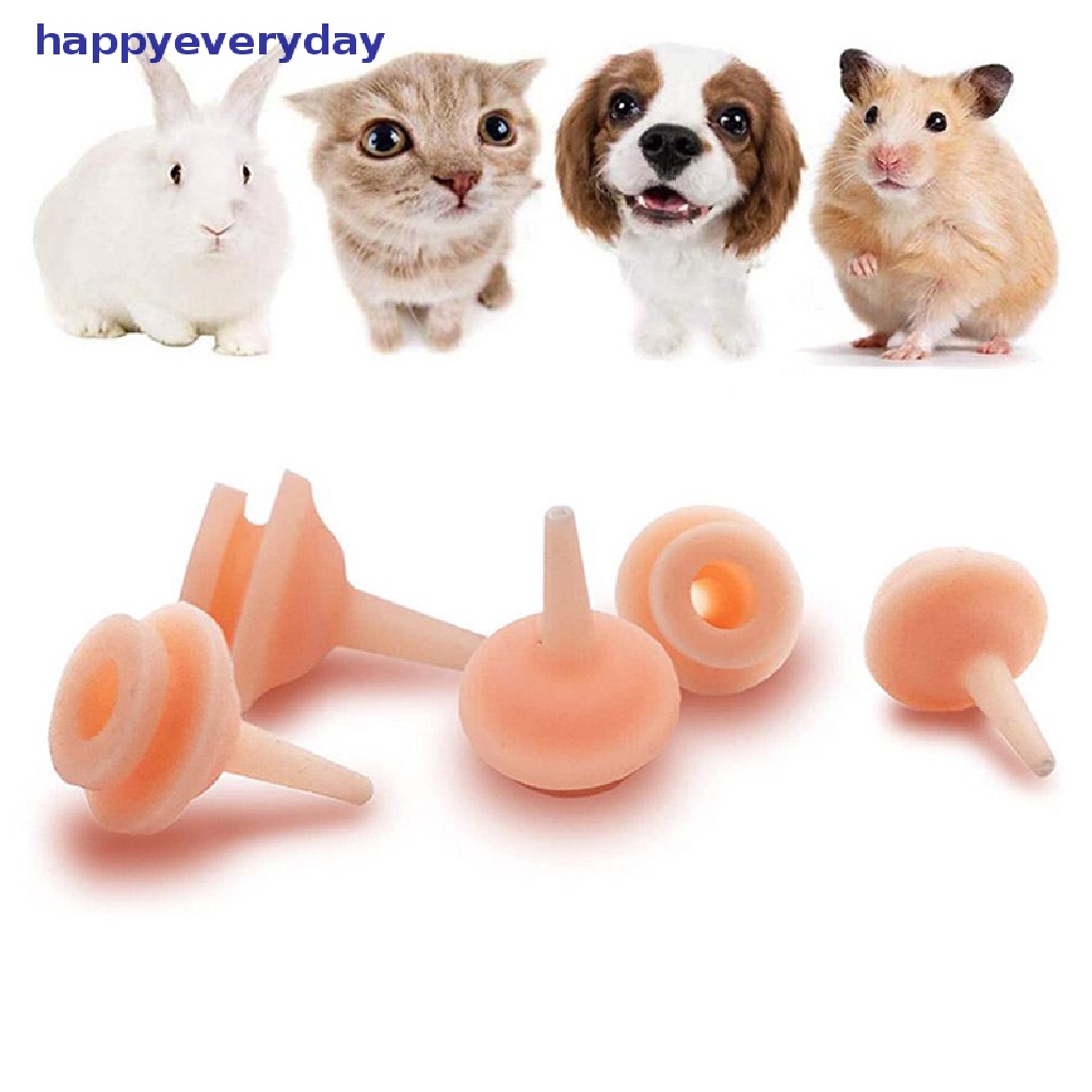 [happy] 1pcs Universal Pet Feeding Nipple Mini Kucing Silikon Dot Makan Untuk Bayi Baru Lahir Anak Kucing Anakan Kelinci Hewan Kecil [ID]