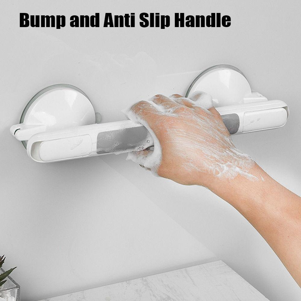 Populer Pegangan Shower 12inch Dengan Suction Cup Kuat Untuk Manula Orang Tua Cacat Safety Hand Rail