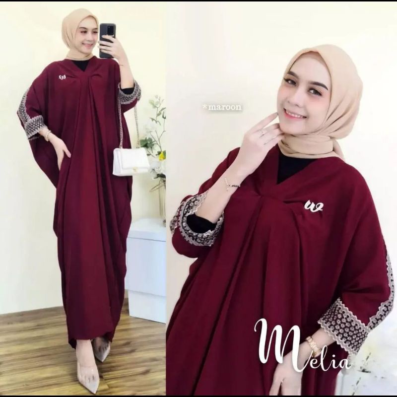 Dress Abaya Model Terbaru Gamis Kaftan Dress kondangan Perempuan Gamis Viral  by uwais Dress  Crinke
