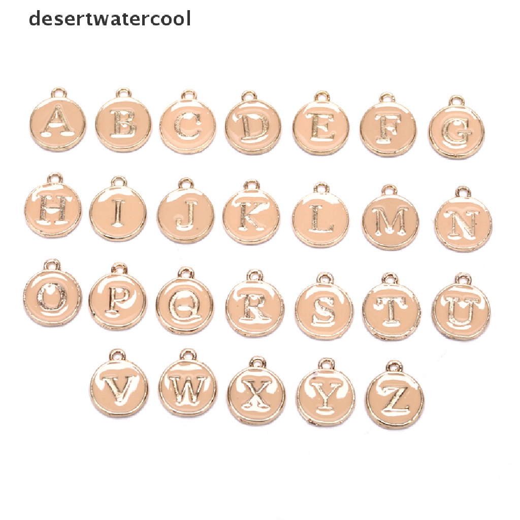 Deid 26Pcs Huruf Alfabet Ch Inisial Huruf Gelang Perhiasan DIY Craft Making Martijn