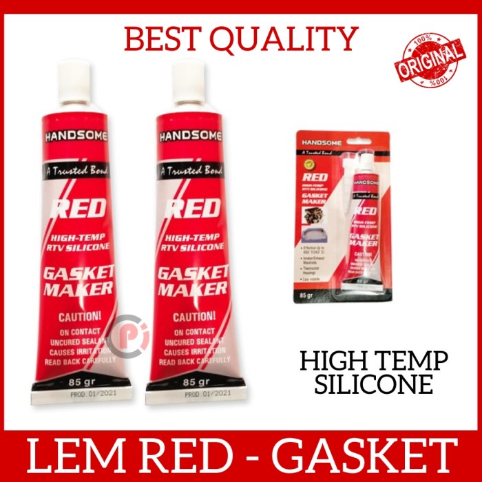 HANSOME Lem Red Sealant High Temp Silicone RTV Gasket Mesin Maker