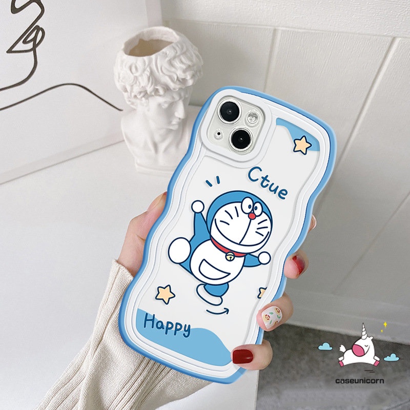 Casing Ponsel Kucing Kartun Redmi 12C 9A 10C A1 9 10A 10 A1+9C NFC 9T POCO M3 X3 NFC Pro Redmi Note 9s 9 11s 8 10s 10 11 Pro Max Mi 11T Pro Lovely Doraemon Soft Wavy Edge Sarung Couple