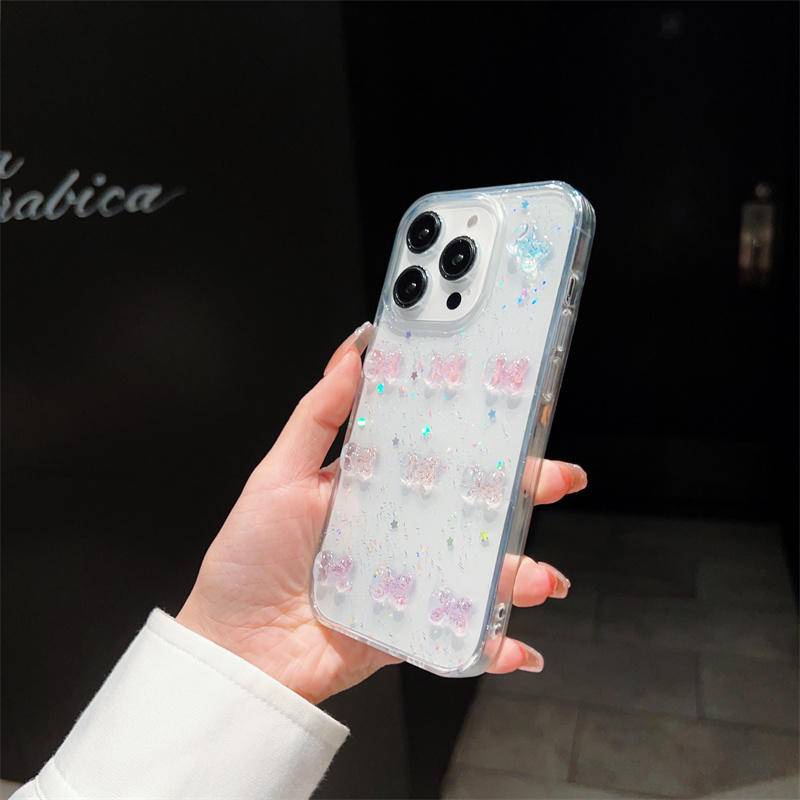 Casing Ponsel Kupu-Kupu Lucu 3D Untuk Iphone14 13 12 11 Pro MAX Plus Cover TPU Mini Lembut Untuk iPhone X XS MAX XR 7 8 Plus SE 2022 2020 14Plus 13Mini 12Mini