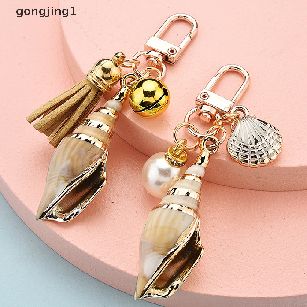 Ggg Baru Indah Keong Gantungan Kunci Mutiara Shell Rumbai Keyring Ch Perempuan Tas Ornamen Fashion Diy Aksesoris ID