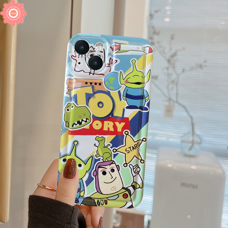 Toy Story Buzz Lightyear Alien Case Redmi A1 12C 9 10C 10A 9A 10 9T 9C NFC Redmi Note 11 10 8 10s 9 11s POCO F4 Cute Strawberry Bear Airbag Case Cover