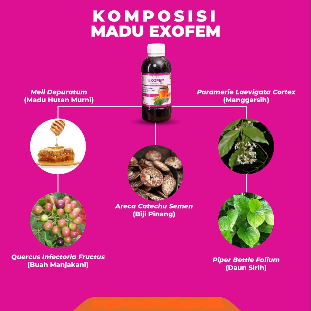 Madu Exofem Obat Herbal Manjakani Keputihan Nyeri Haid Bau Tidak Sedap Original