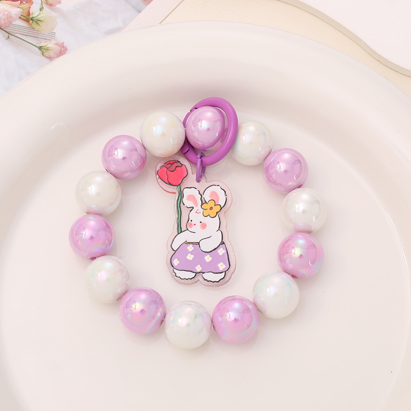 Lucu Kartun Bunny Kelinci Liontin Mermaid Manik-Manik Bulat Rantai Universal Untuk Airpods1 2 3 PRO 2 4 6 PRO2 PRO4 PRO6 i12 i13 PRO Inpods 12 13 Bluetooth Earphone DIY