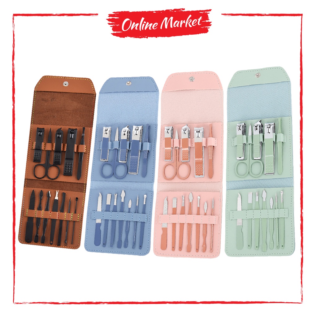 Gunting Kuku Set 19 in 1 Manicure Set 19 in 1 Perawatan Kuku